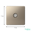 ARTGALLERY TV ТВ розетка проходная 4DB, механизм, шампань Systeme Electric GAL000592