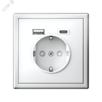 ARTGALLERY розетка 16А с 2 USB A+C, 5В/2.4А/3.0А. 2х5В/1.5А. механизм, лотос Systeme Electric GAL001332
