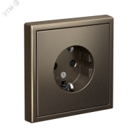ARTGALLERY розетка с заземлением со шторками, 16А, механизм, мокко Systeme Electric GAL000645 SE (Потенциал)