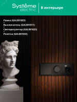 ARTGALLERY рамка 3-постовая, универсальная, карбон Systeme Electric GAL001003
