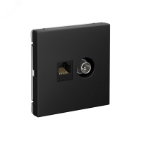 ARTGALLERY розетка двойная ТВ + компьютерная RJ45, кат. 5Е, карбон Systeme Electric GAL001089