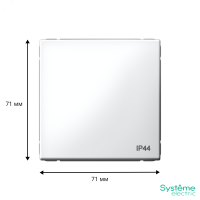 ARTGALLERY 1-клавишный переключатель IP44, 10АХ, механизм, белый Systeme Electric GAL440161