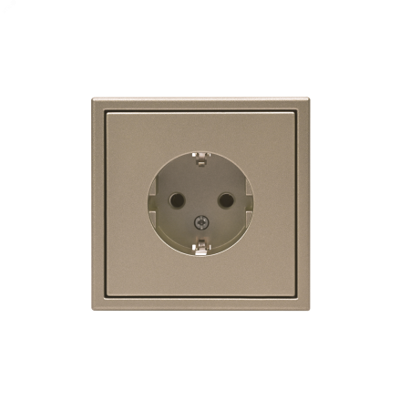 GAL000543 ARTGALLERY розетка с заземлением, 16А, механизм, шампань Systeme Electric 