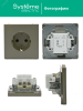 GAL000543 ARTGALLERY розетка с заземлением, 16А, механизм, шампань Systeme Electric 