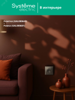 ARTGALLERY розетка с заземлением, 16А, механизм, мокко Systeme Electric GAL000643 SE (Потенциал)