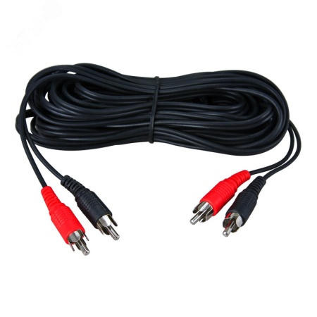 Кабель 2 RCA - 2 RCA, длина 1.5 метра, черный, 17-0103, REXANT