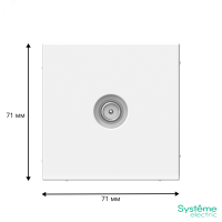 ARTGALLERY TV ТВ розетка оконечная 1DB, механизм, белый Systeme Electric GAL000191