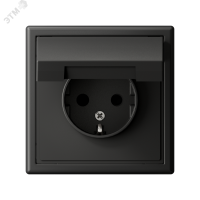 ARTGALLERY розетка с заземл. со шторк. с крышкой, 16А, IP20, механизм, базальт Systeme Electric GAL001446