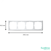 ARTGALLERY рамка 4-постовая, универсальная, лотос Systeme Electric GAL001304