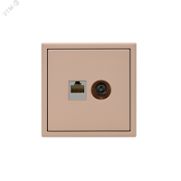 ARTGALLERY розетка двойная ТВ + компьютерная RJ45, кат. 5Е, песочный Systeme Electric GAL001289