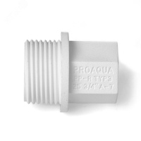 Заглушка резьбовая 1/2' полипропиленовая PPR белая PRO AQUA PA15508P