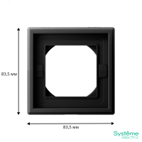 ARTGALLERY рамка 1-постовая IP44,  карбон Systeme Electric GAL441001