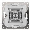 GAL000951 ARTGALLERY 2-клавишный выключатель, сх.5, 10АХ, механизм, сталь Systeme Electric 