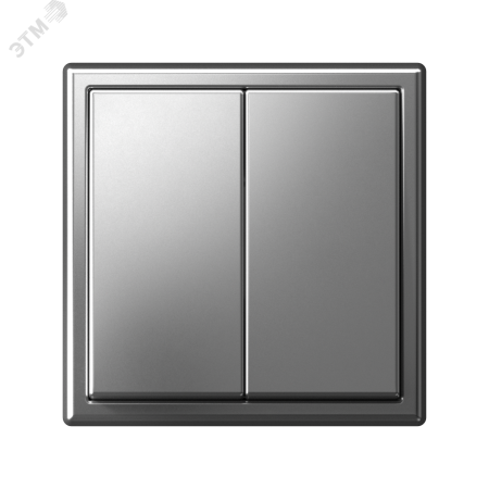 GAL000951 ARTGALLERY 2-клавишный выключатель, сх.5, 10АХ, механизм, сталь Systeme Electric 