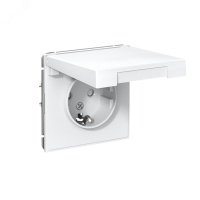 ARTGALLERY розетка с заземл. со шторк. с крышкой, 16А, IP20, механизм, лотос Systeme Electric GAL001346