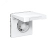 GAL001346 ARTGALLERY розетка с заземл. со шторк. с крышкой, 16А, IP20, механизм, лотос Systeme Electric 
