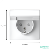 GAL001346 ARTGALLERY розетка с заземл. со шторк. с крышкой, 16А, IP20, механизм, лотос Systeme Electric 