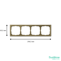 ARTGALLERY рамка 4-постовая, золото Systeme Electric GAL001604