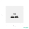 ARTGALLERY USB розетка A + тип-C 45Вт высокоскор.заряд. QC, PD, механизм, белый Systeme Electric GAL000129