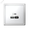 ARTGALLERY USB розетка A + тип-C 45Вт высокоскор.заряд. QC, PD, механизм, белый Systeme Electric GAL000129