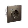 ARTGALLERY розетка 16А с 2 USB A+C, 5В/2.4А/3.0А. 2х5В/1.5А. механизм, мокко Systeme Electric GAL000632