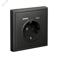 ARTGALLERY розетка 16А с 2 USB A+C, 5В/2.4А/3.0А. 2х5В/1.5А. механизм, базальт Systeme Electric GAL001432