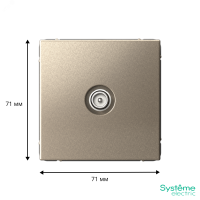 ARTGALLERY TV ТВ розетка оконечная 1DB, механизм, шампань Systeme Electric GAL000591