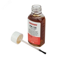 Флюс для пайки, ЛТИ-120, 30 мл, с кисточкой, флакон REXANT 09-3626