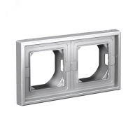ARTGALLERY рамка 2-постовая IP44,  алюминий Systeme Electric GAL440302