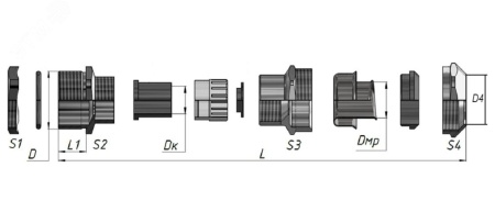 zeta30018 Ввод кабельный ВК-М32-25-МР25 IP66/IP67/IP68 ЗЭТАРУС 