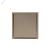 ARTGALLERY 2-клавишный переключатель, сх.6/2, 10АХ, механизм, шампань Systeme Electric GAL000565