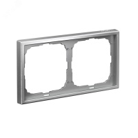 ARTGALLERY рамка 2-постовая, универсальная, алюминий Systeme Electric GAL000302
