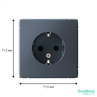 ARTGALLERY розетка с заземлением со шторками, 16А, механизм, грифель Systeme Electric GAL000745