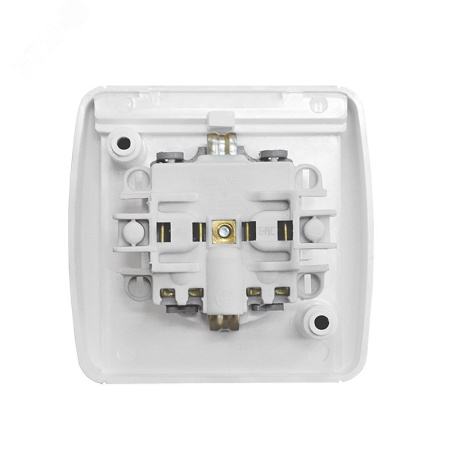 Розетка с заземлением наружная Клио 16А IP44 белая UNIVersal К2228