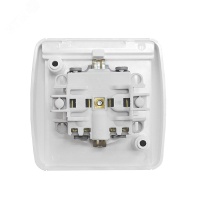Розетка с заземлением наружная Клио 16А IP44 белая UNIVersal К2228