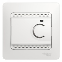 GLOSSA Термостат электронный теплого пола с датчиком в сборе 10A белый Systeme Electric GSL000138