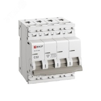 Автоматический выключатель 4P 32А (C) 4.5kA ВА 47-63N EKF PROxima M634432C