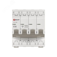 Автоматический выключатель 4P 32А (C) 4.5kA ВА 47-63N EKF PROxima M634432C