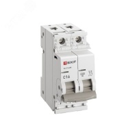 Автоматический выключатель 2P 16А (C) 4.5kA ВА 47-63N EKF PROxima M634216C
