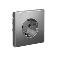 ARTGALLERY розетка с заземлением со шторками, 16А, механизм, сталь Systeme Electric GAL000945