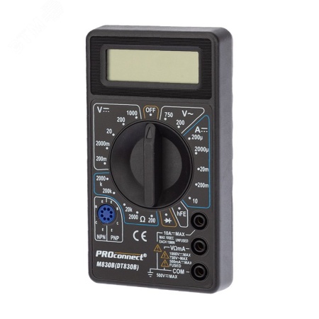 13-3011 Мультиметр портативный M830B DT830B ProConnect 