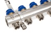 088U0723R Коллекторная группа FHF-3RF set 3 контура 1' х 3/4' с расходомерами, воздухоотводчиками и кронштейнами Ридан 