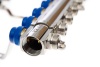 088U0723R Коллекторная группа FHF-3RF set 3 контура 1' х 3/4' с расходомерами, воздухоотводчиками и кронштейнами Ридан 