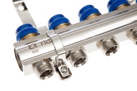 Коллекторная группа FHF-12RF set 12 контуров 1' х 3/4' с расходомерами, воздухоотводчиками и кронштейнами Ридан 088U0732R
