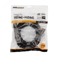 Кабель HDMI - HDMI 2.0 10м Gold PROconnect, 17-6108-6 REXANT