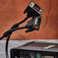 Кабель VGA - VGA с ферритами, длина 1.8 метра, черный PROconnect, 17-5503-6 REXANT