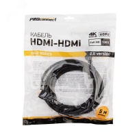 Кабель HDMI - HDMI 2.0 5м Gold PROconnect, 17-6106-6 REXANT