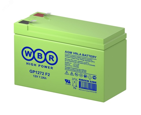 WBR GP1272 F2 Аккумулятор GP 12В 7.2Ач WBR WBR GP1272 Аккумулятор GP1272 F2