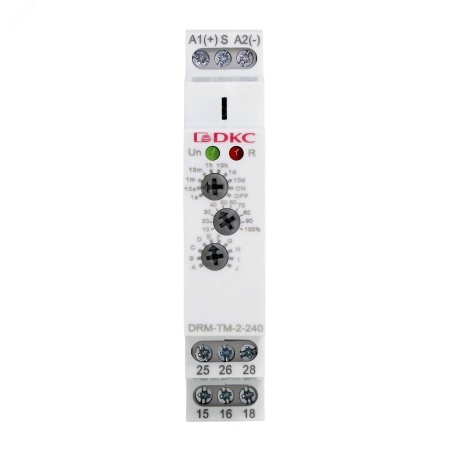 DRM-TM-2-240 Реле времени многофункциональное, конфигурация контакта 2CO, AC/DC 12-240В DKC 