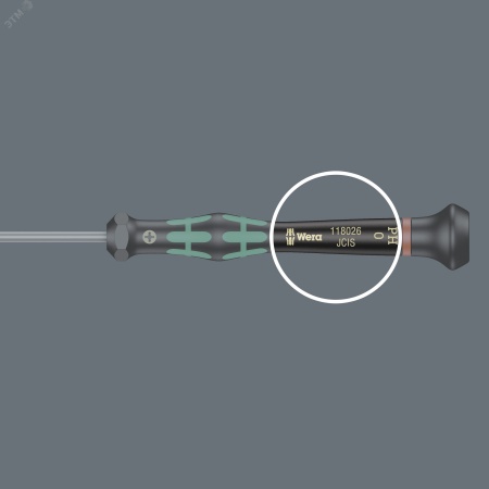 WE-118010 Отвертка шлицевая 2035 SL Micro для прецизионных работ 0.50 x 3 x 80 мм Wera 